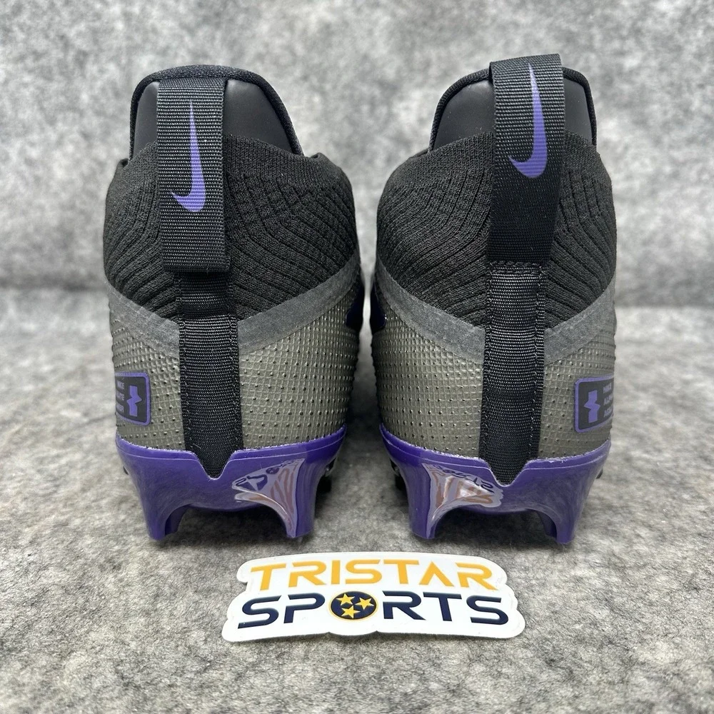 Nike Alpha Menace 4 Elite Football Cleats Mens Size 12 Black Purple FZ7701-005
